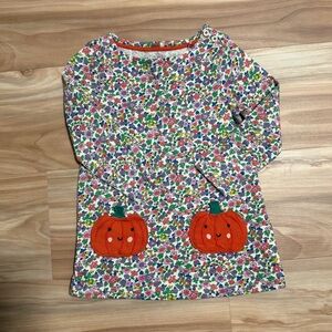 Mini Boden Floral Dress with Pumpkin Pockets